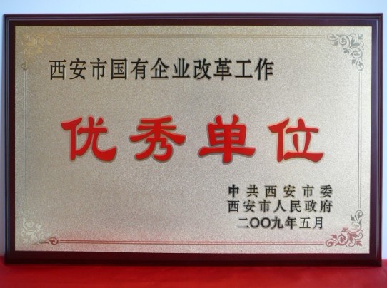 2009年5月，被西安市委、市政府評為西安市國企業(yè)改革工作優(yōu)秀單位